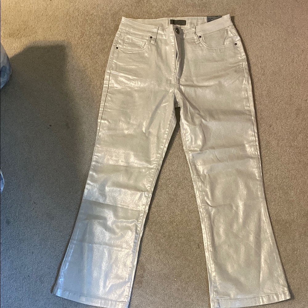 Kut from the Kloth Shimmering Silver Pants
